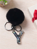 Black Hairball Pendant Keychain