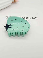 Green Strawberry Fruit Hair Clip