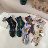 Jacquard Retro All-match Women's Socks