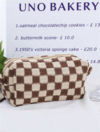 Ladies Checkered Cosmetic Bag