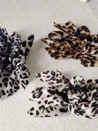 Leopard Print Fabric Double-sided Bow Large Hairpin