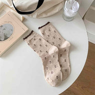 Small Flower Jacquard All-match Women's Socks