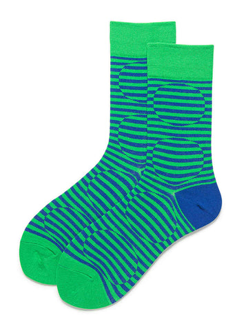 Green Striped Unisex Socks