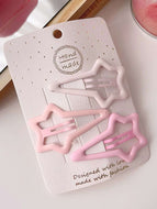 Pink Star Heart Bangs Clip