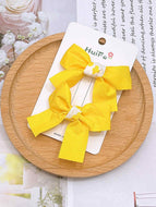 Children's Solid Color Bow Hairpin