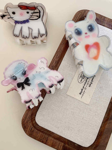 Cartoon Kitten Sheep Animal Hairpin