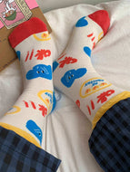 Cute Pattern Illustration Mid-length Socks