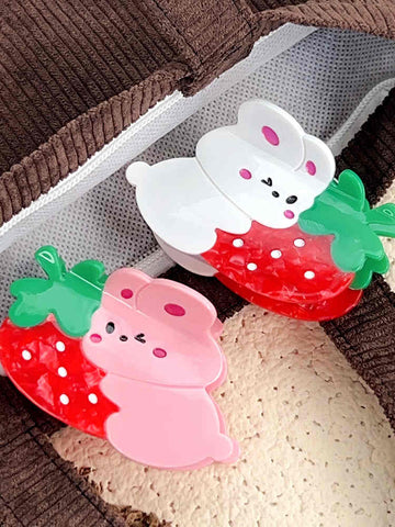 Strawberry Rabbit Animal Cartoon Hair Clip