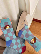 Women's Cute Cartoon Striped Socks