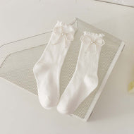 Cute Pearl Bow Socks