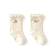 Girls' Princess Tube Socks Bowknot Cotton Socks