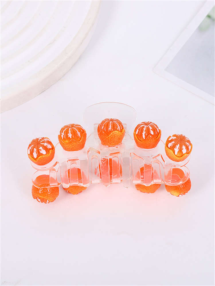 Acrylic Orange Fruit Hair Clip