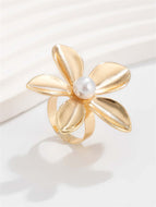 Irregular Flower Pearl Wedding Ring Bracelet