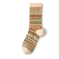 Double Needle Ethnic Style Women's Socks