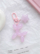 Cute Jelly Puppy with Five Star Keychain