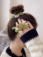 Lily of The Valley Bow Hair Rope Rubber Band