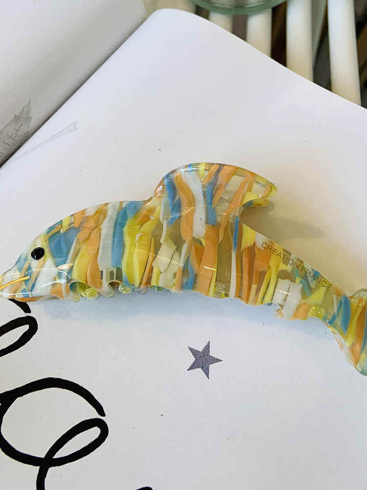 Colorful Dolphin Cartoon Animal Hairpin