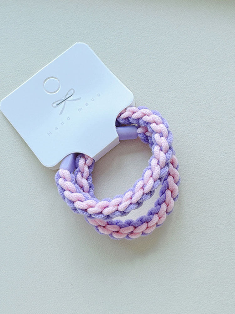 Two-pack of Colorful Thick Braided Hair Ties