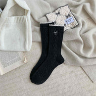 Women's Bow Embroidered Socks