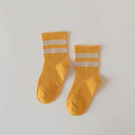 New Solid Striped Print Socks