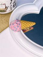 3D Ice Cream Cabochons with Sprinkles Hairpin