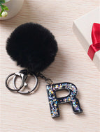 Black Hairball Pendant Keychain