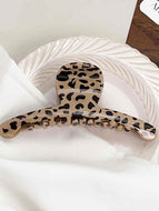 Beige Leopard Print Hair Clip