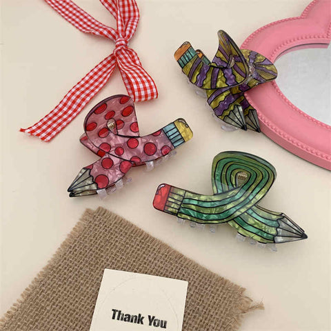 Pencil Shape Colorful Hair Clip