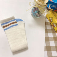 Children's Mid-Cut Contrasting Color Straight Socks