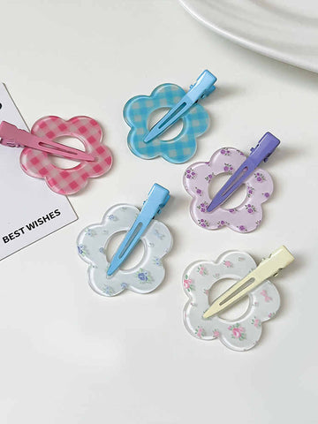 Jelly Color Flower Cute Clip