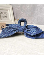 Leopard Print Fabric Double-sided Bow Large Hairpin