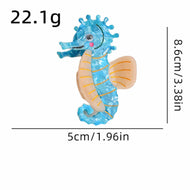 Blue Seahorse Hair Clip