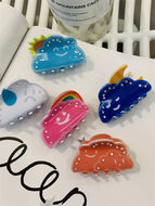 Cute Cloud Clip Acrylic Rainbow Hair Clips