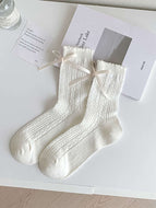 Women's Summer Mesh Breathable Bow Socks