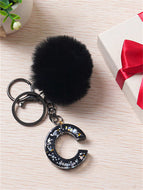 Black Hairball Pendant Keychain