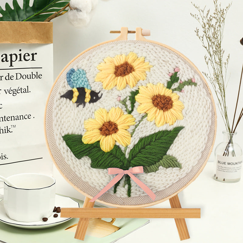 Sunflower Wool Simple Embroidery Poke Self Embroidery