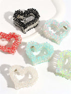 Rhinestone Heart Clip