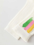 Embroidered Graffiti Splash Socks