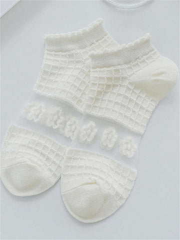 White Glass Stockings Pure Socks