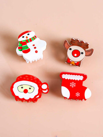 Santa Claus Socks Festive Atmosphere Hair Clip