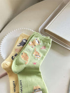 Women's Cat Mid-length Socks