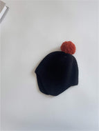 Cute Fur Ball Knitted Hat for Infants and Toddlers