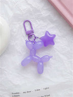 Cute Jelly Puppy with Five Star Keychain