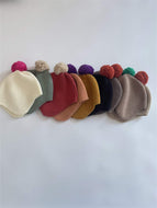 Cute Fur Ball Knitted Hat for Infants and Toddlers