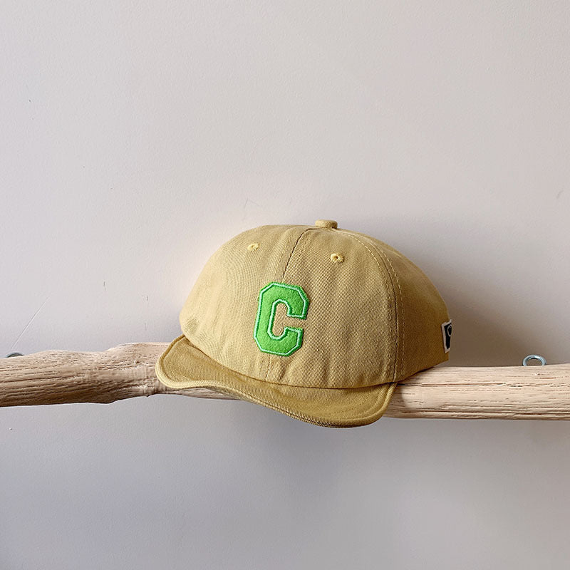 Boys Baseball Cap Soft Brim Alphabet Hat