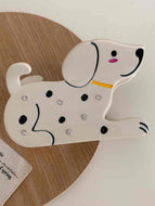 Polka Dot Dog Rhinestone Hair Clip