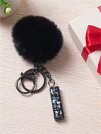 Black Hairball Pendant Keychain