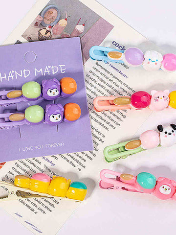 Cartoon Small Animal Hairpins for Women