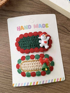 Knitted Santa Claus Snowman Hairpin