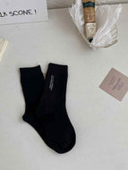 Letter Embroidered Minimalist Socks